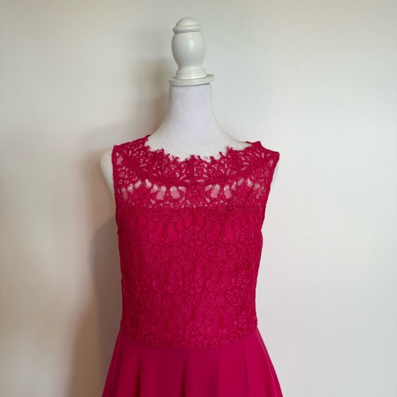 Claudie Pierlot Hot Pink Lace Dress - Size EU 38/US 8 - Picture 8 of 8